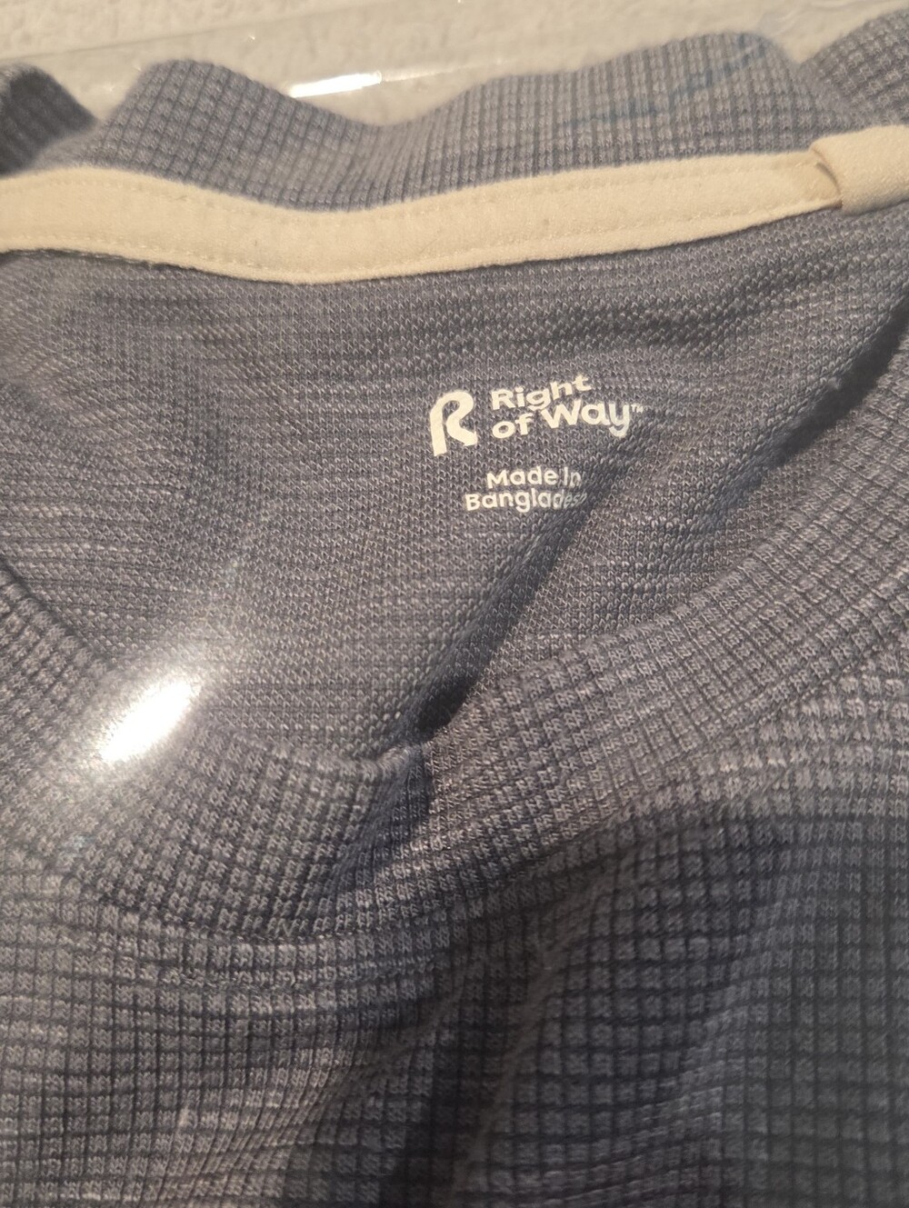 Men's Right of Way (R.O.W.) Waffle Knit T-Shirt - Size L - UsedMen's short sleev